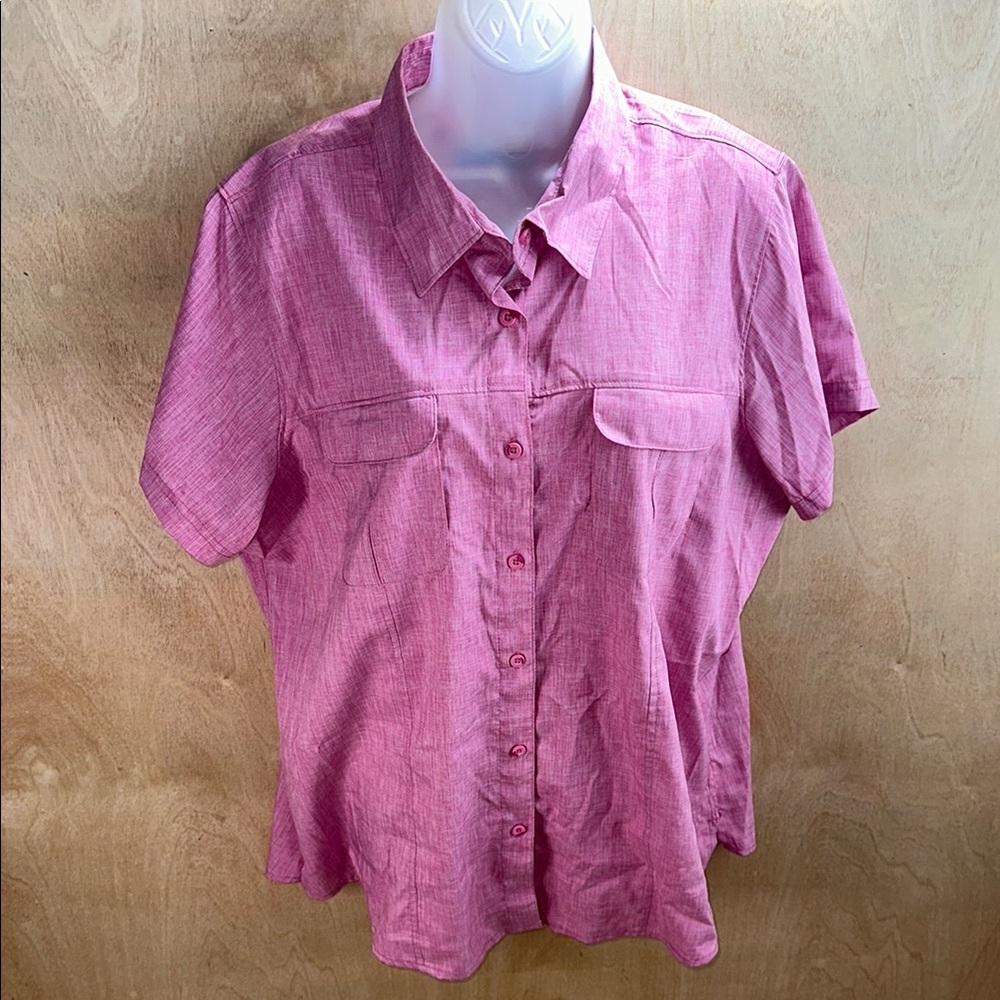 Women's Magellan OutdoorPink Short Sleeve Button-Up Shirt